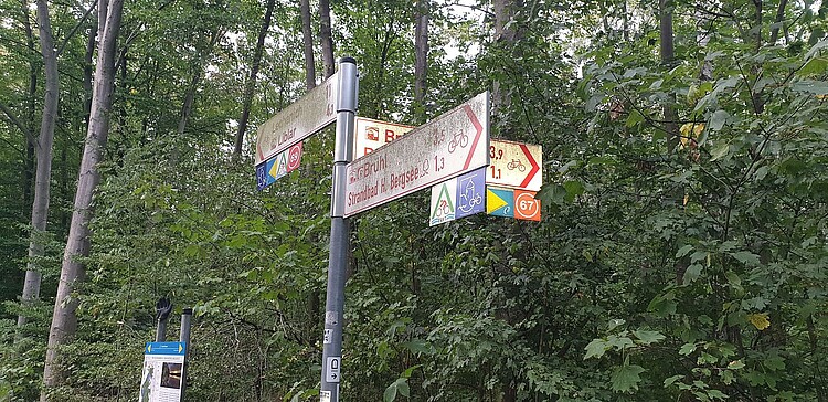 Wanderwege und Fahrradwege