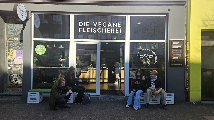 Außenansicht der veganen Metzgerei