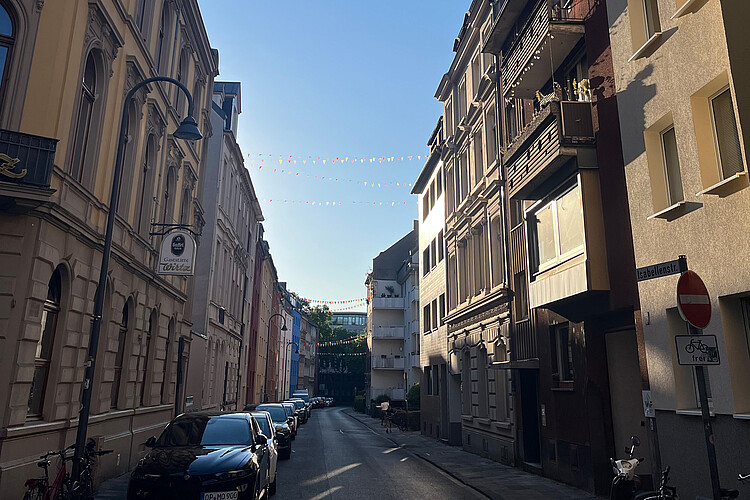 Häuserzeile in Köln