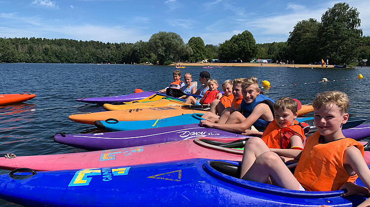 Kanu fahren auf dem Bleibtreusee