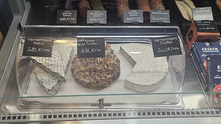 Käseersatz in der Auslage